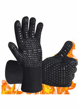 BBQ Heat-Resistant Gloves – Black Grilling & Cooking Gloves