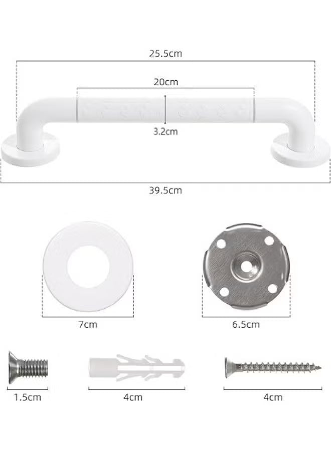 2 Pcs Bathroom Grab Bars with Luminous Circles