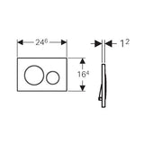 Geberit Sigma20 Dual Flush Actuator Plate White/gold
