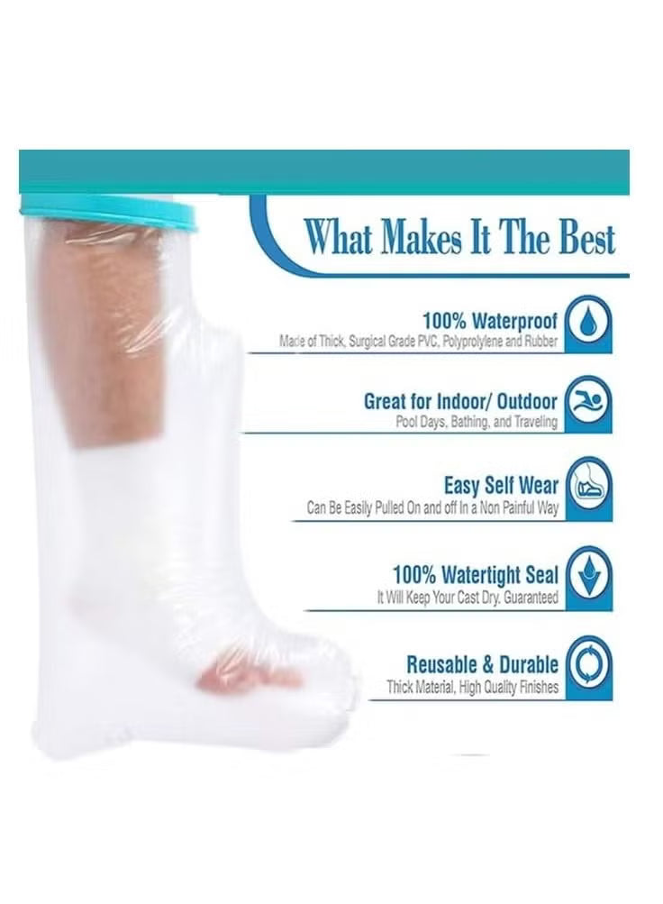 Adult Waterproof Leg Cast Cover for Shower