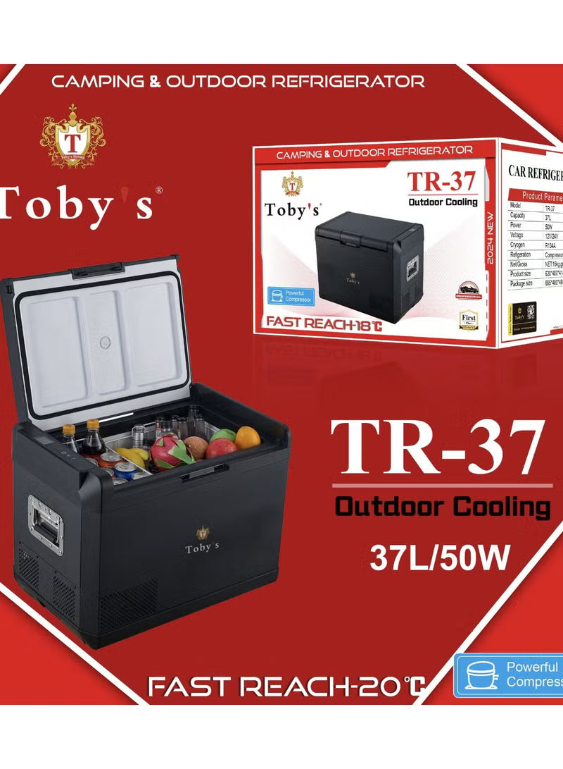 Toby’s TR-37 – 37L Portable Mini Freezer 12V Refrigerator for Camping & Travel