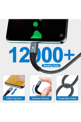 Toby’s CC-09 4A Type-C Fast Charging Cable, 1m, Nylon Braided with Aluminum Alloy Construction