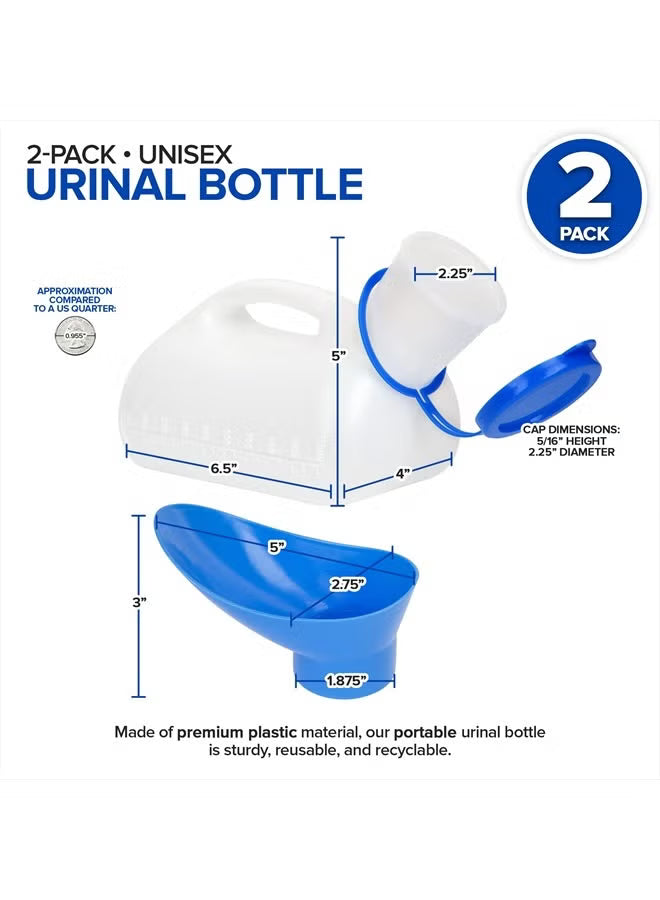 Unisex Urinal Bottle – 2 Pack