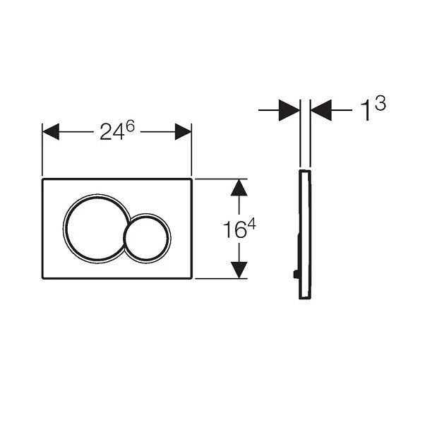 Geberit Sigma01 Dual Flush Plate Black