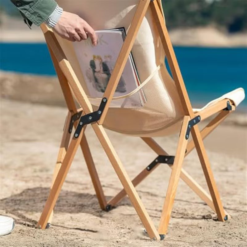 Toby’s Camping Chair-05 Portable Folding Wooden Butterfly Chair