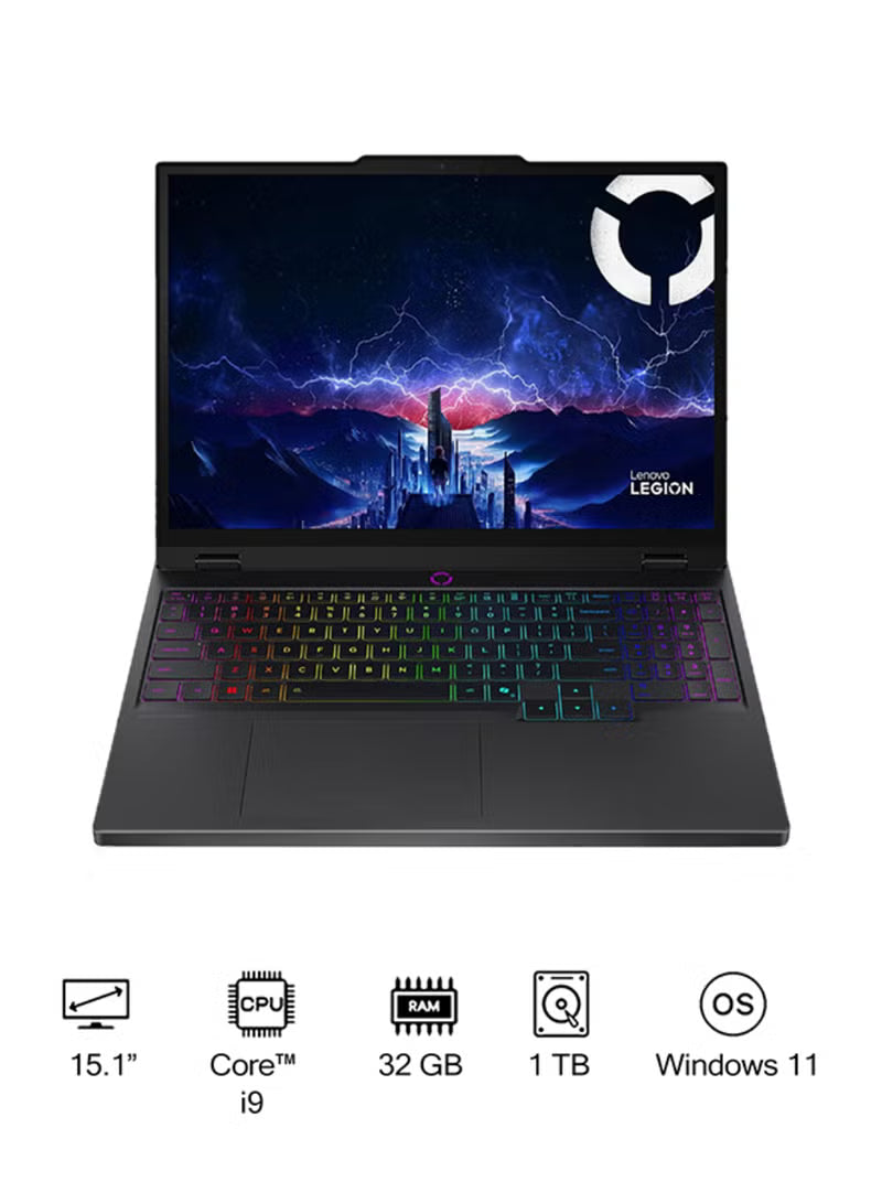 Lenovo Legion 5 15IRX10 Gaming Laptop 2025, 15.1-Inch Display, Intel Core i9-14900HX, 32GB RAM, 1TB SSD, RTX 5070 8GB, Windows 11, English/Arabic