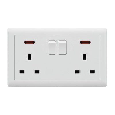 FE170 V1 Ivory V1-016 Double 13A Socket with Switch