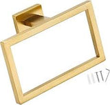 Wall Mount Square Towel Ring - Mirror Chrome