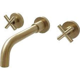 Helix 3 Holes Deck Mounted Basin With Click Clack Waste - (soft Brass) 78317sb-090