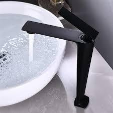Basin Mixer Matt Black Simple Bathroom Faucet 1 Hole