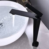 Basin Mixer Matt Black Simple Bathroom Faucet 1 Hole