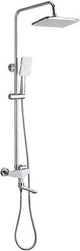 Shower Head 20x25 Cm ,brass Pipe ,plating 1.5m Hose ,with Plastic Shower Head