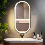 Brushed Gold Frame LED mirror with Aluminum Frame W60* H90 cm (2125541)