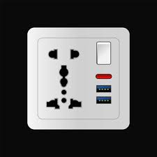 DB128 - 5 Pin Switch MF Socket  with Neon+2USB