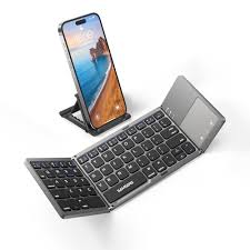 Portable Mini Bluetooth Foldable Keyboard With Touchpad Mouse