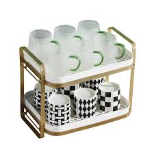Multi-functional Storage Organizer Rack With Removable Drain Tray