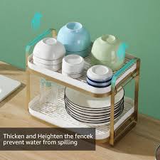 Multi-functional Storage Organizer Rack With Removable Drain Tray
