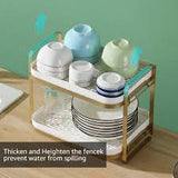 Multi-functional Storage Organizer Rack With Removable Drain Tray