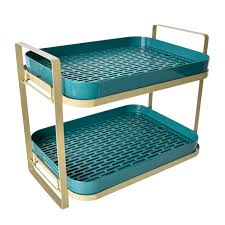 Multi-functional Storage Organizer Rack With Removable Drain Tray