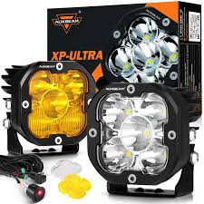 LED Pod Lights White & Yellow Light (2pcs/set 3" 80W 9600LM)