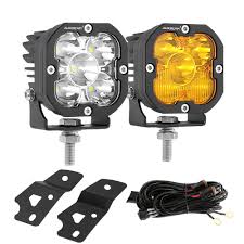 LED Pod Lights White & Yellow Light (2pcs/set 3" 80W 9600LM)