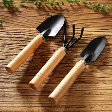 Tnta 3pc Garden Tool Set Wood