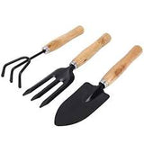 Tnta 3pc Garden Tool Set Wood