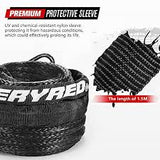 Synthetic Winch Rope 3/16" x 50' - 8200 lbs Winch Line Cable Rope with Protective Sleeve