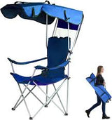 Portable Folding Picnic Chair with Canopy (Blue)
