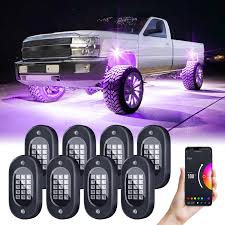 8 Pods RGB Rock Light 12V