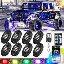 8 Pods RGB Rock Light 12V