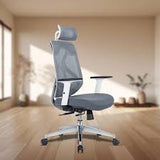 Office Chair Grey with Headrest