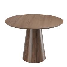 طاولة شاي خشبية مستديرة على شكل حرف T