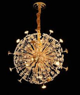 Pendant Light - 61694 - D600 Mixed Colors K9 Crystal - Gold