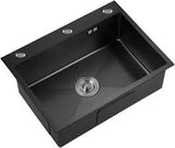Single Top Kitchen Sink 80×45 cm – Black