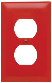 LEGRAND DUPLEX RECEPTACLE OPENINGS ONE GANG RED