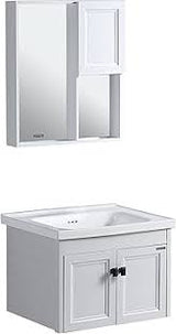 Wall Mount Vanity Bathroom Cabinet With Mirror - White