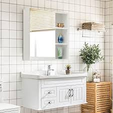 Wall Mount Vanity Bathroom Cabinet With Mirror - White