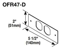 LEGRAND WIREMOLD OFER SEREIS OVERFLOOR RACEWAY DUPLEX DEVICE PLATE