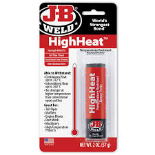 JB WELD HIGHHEAT 500 DEGREE EPOXY PUTTY 2 OZ