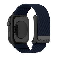 Hybrid Fit Weave Nylon Braided Band For iwatch &WH 4.0-night blue