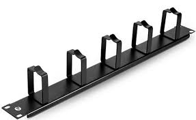 FS 1U METAL HORIZONTAL CABLE MANAGER WITH 5 D-RINGS