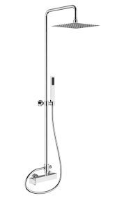 Blog Modern Square Shower System – Chrome Finish with 2-Way Mixer