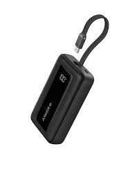 Anker Zolo Power Bank 20K,30W,Built -IN USB-C Cable (A1689H11) -Black