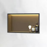 Bathroom Niche Cabinet With Led - (matt Black) Single