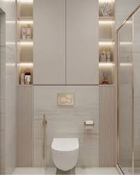 Bathroom Niche Cabinet With Led - (brushed Gold) Quadruple