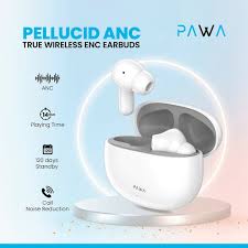 PAWA PELLUCID ANC TRUE WIRELESS EARBUDS-WHITE/GREY