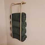 Wall Mount Double Towel Rack 50cm - Brushed Gold