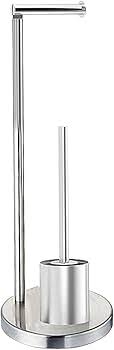 Self Towel Stand With Toilet Brush Holder - Chrome