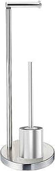 Self Towel Stand With Toilet Brush Holder - Chrome